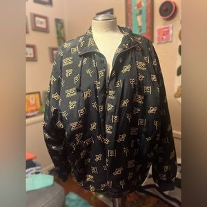 Vintage 80s 90s Climate Zone Women’s Tribal Print Windbreaker, 18/20.